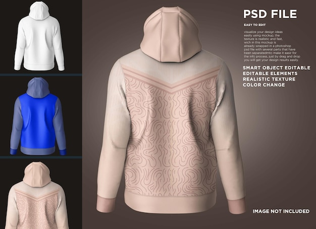 PSD męska bluza z kapturem drafting