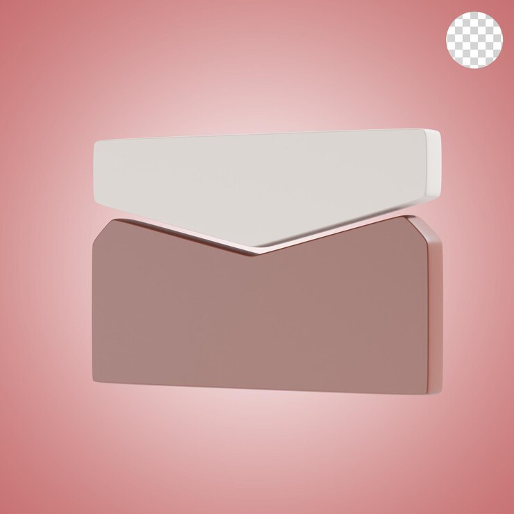 PSD message 3d icon and illustration