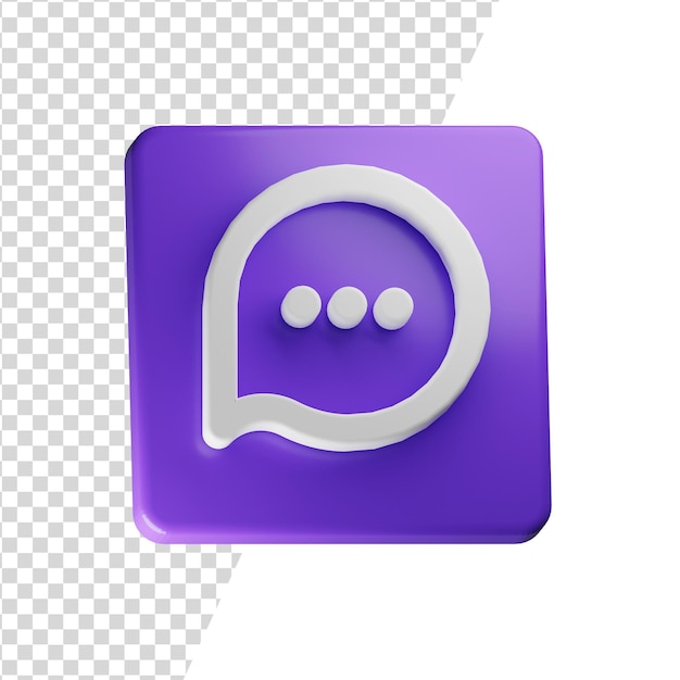 Message 3d icon rendering isolated concept 