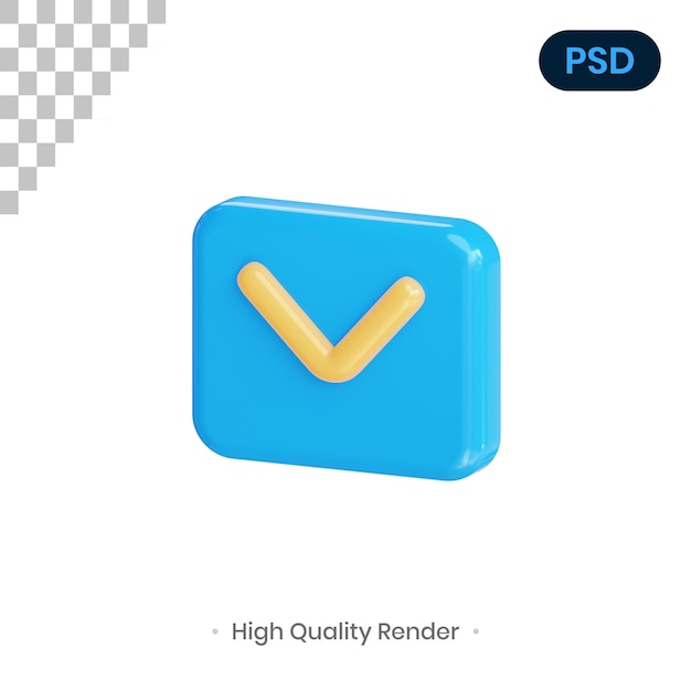 Message 3D Render Illustration Premium Psd