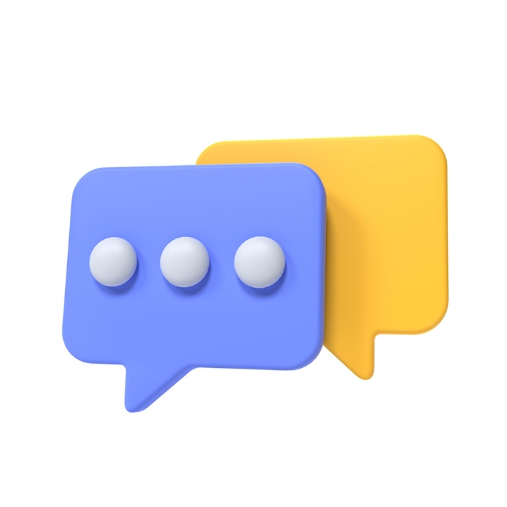 PSD message 3d vector icon illustration asset