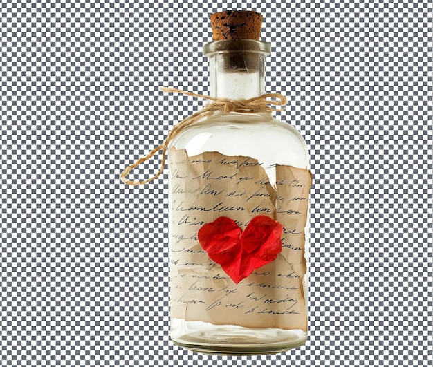 a message in a bottle says  love  on a black background