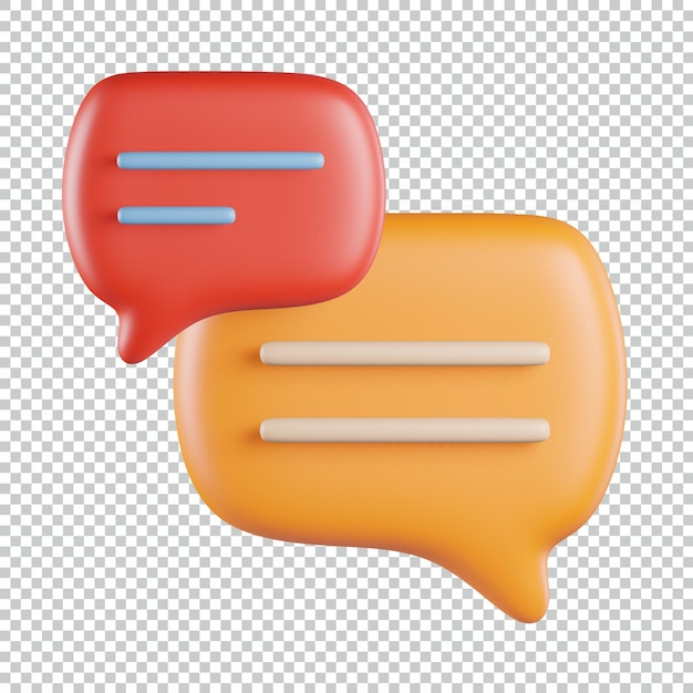 PSD message buble chat 3d icon