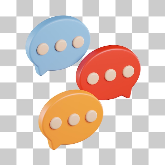 PSD message buble chat 3d icon