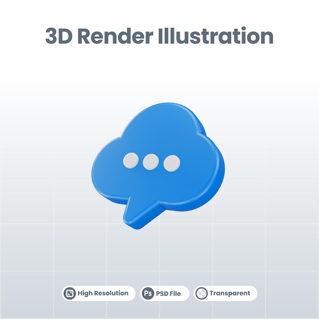 PSD メッセージチャット3dアイコン