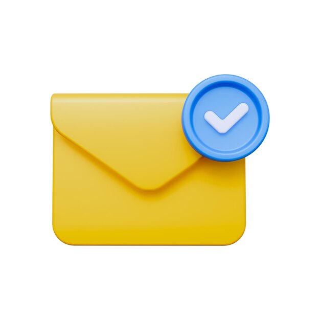 Message Done 3D Icon