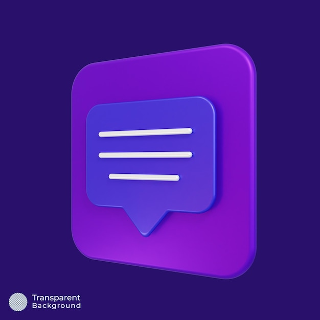 Message icon 3d illustration