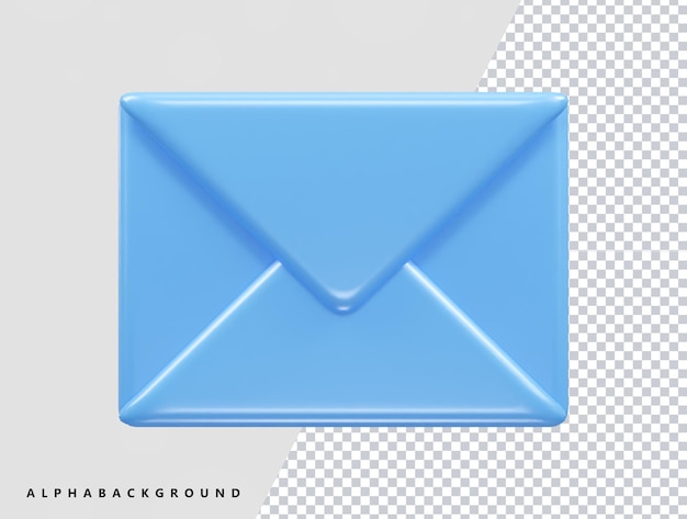 Message icon 3d rendering vector illustration