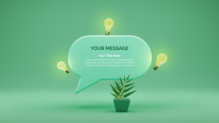 PSD message status box 3d rendered idea or education status box