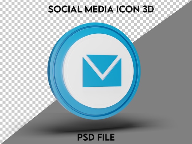 Messege Icon 3D Rendered