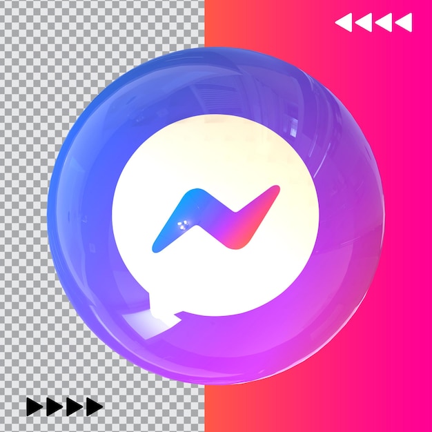 Messenger 3D Icon render