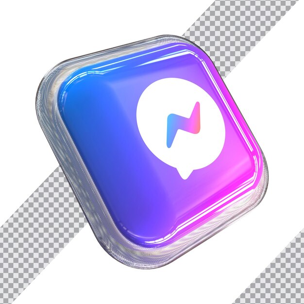 Messenger 3d-pictogram nieuwe stijl