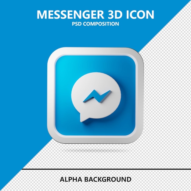 Messenger 3d pictogram render illustratie