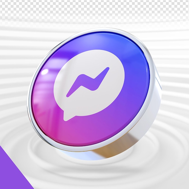 Messenger 3d-pictogram sociale media