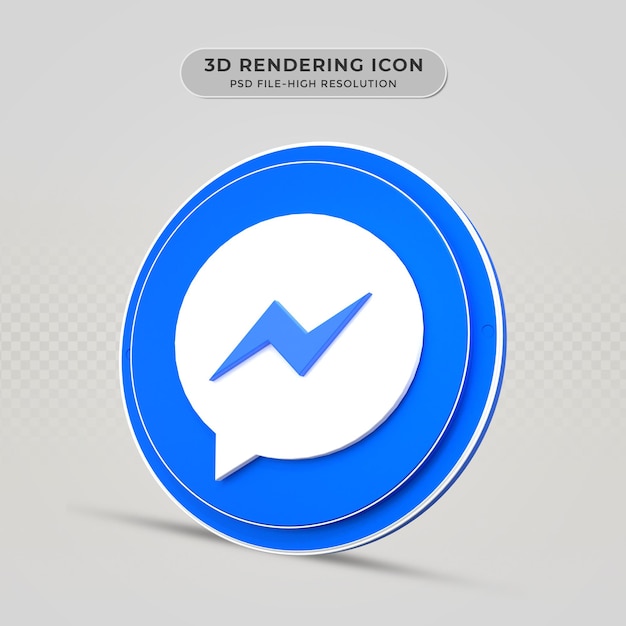 Icona di rendering 3d di messenger