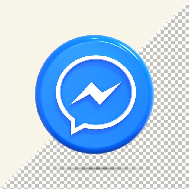 Messenger  icon in 3d rendering for composition