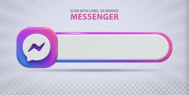 Messenger Label 3d-рендеринга