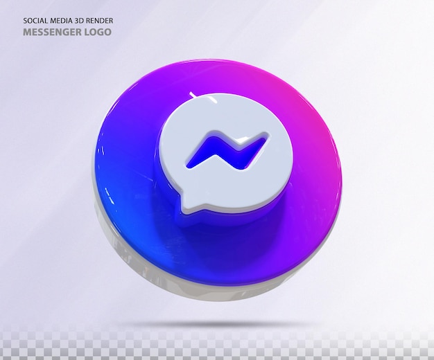 Messenger Logo 3d Render luxe