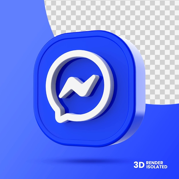 Messenger pictogram 3d-rendering geïsoleerd