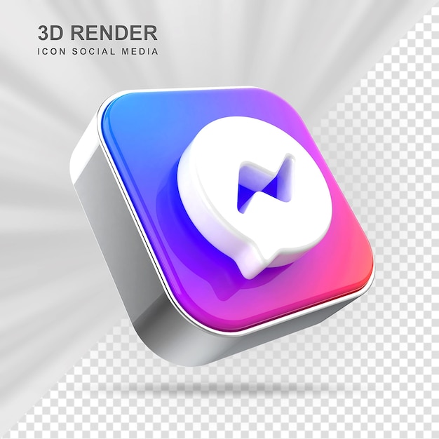 Значок 3d социальных сетей мессенджера