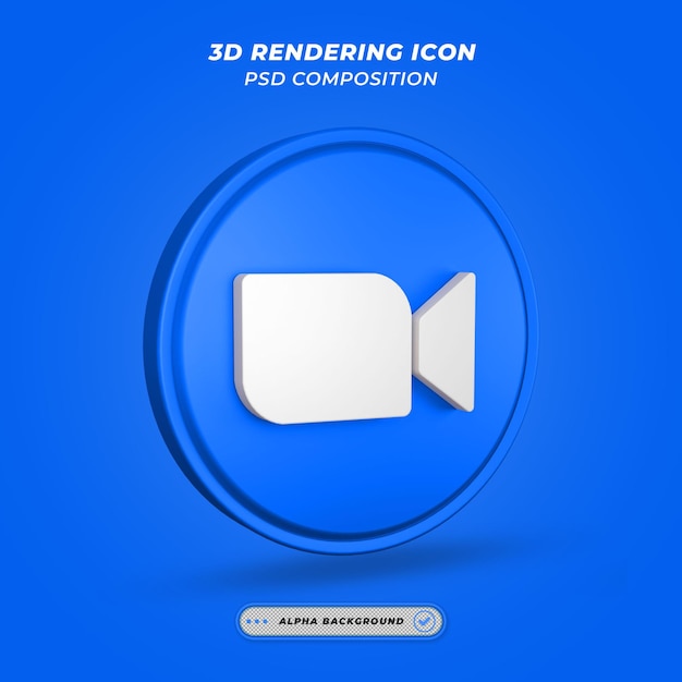 Messenger Social Media ikona renderowania 3d
