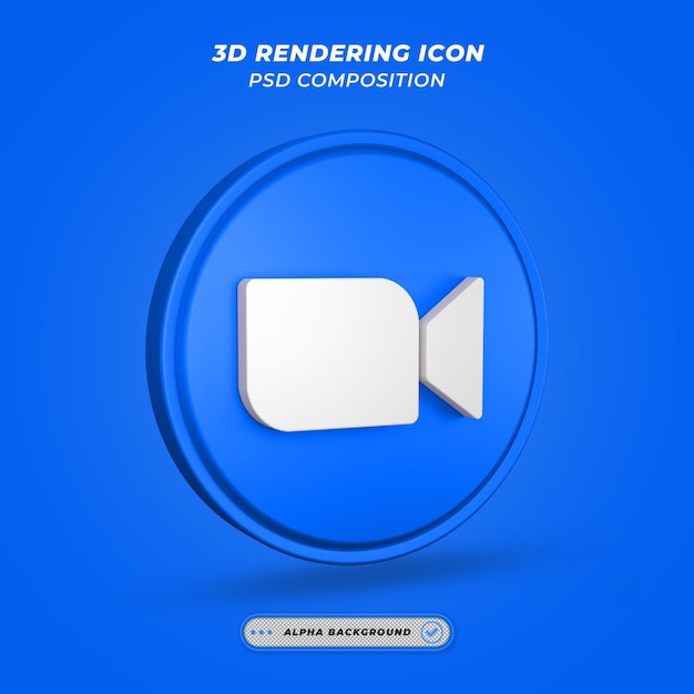 Messenger Social Media Ikona Renderowania 3d