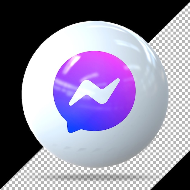 Messenger sociale media 3d-ballonstijlen