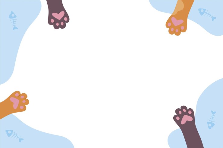 PSD met de hand getekende achtergrond voor huisdieren
