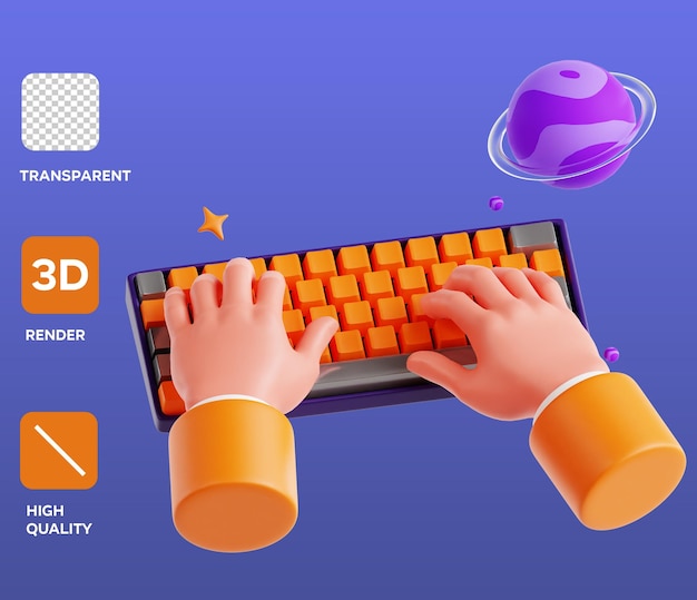 meta keyboard 3D Illustration icon