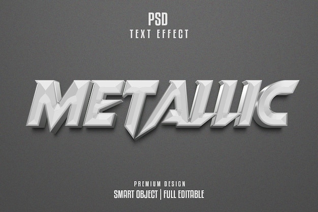 Metaalbewerkbare 3D-teksteffect