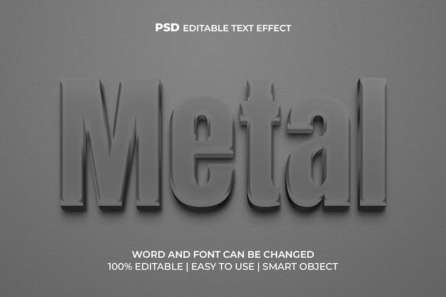 Metal 3d text effect
