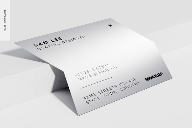 Metal Arrow Shaped Business Card Mockup