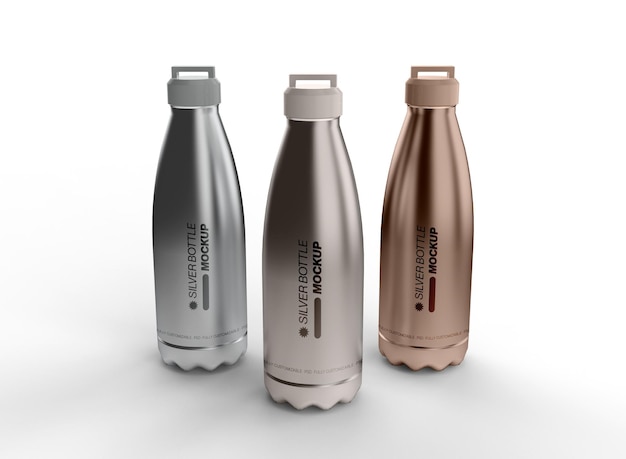 Metal bottle mockup