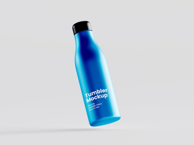 Metal bottle tumbler mockup