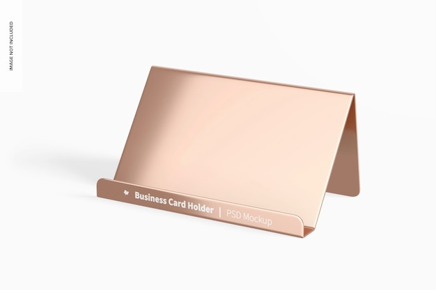 Metal Business Card Holder Mockup, Perspective