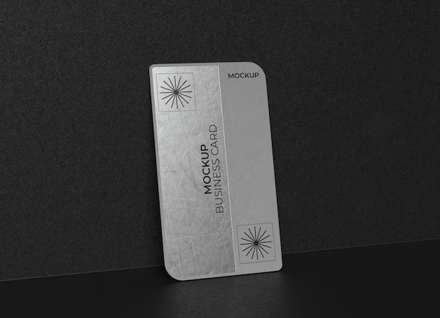 PSD metal business card mockup design