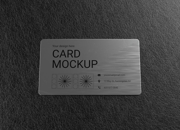 PSD metal business card mockup design