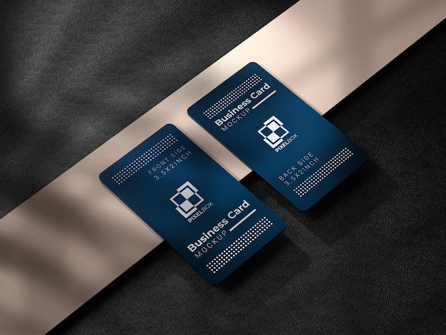 Metal Busness Card With Dark Background