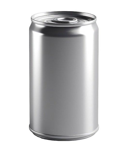 Metal can illustration of 3d realistic container for soda or energy drink lemonade or beer