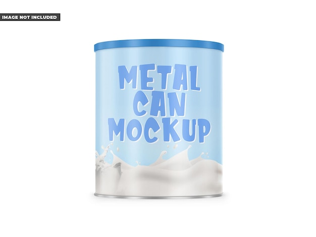 PSD metal can mockup