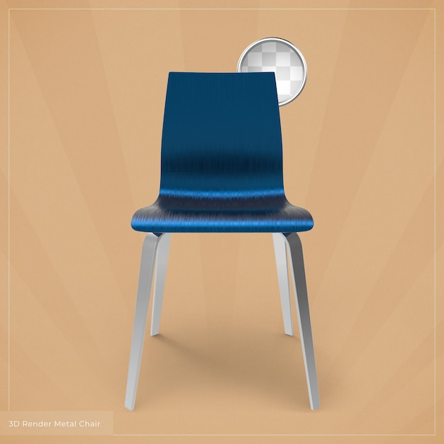 Metal chair 3d render