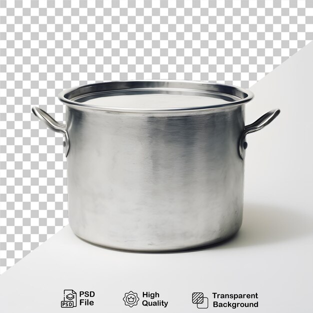 Metal cooking pot isolated on transparent background