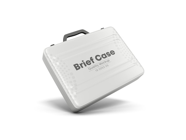 Metal corporate business travel document briefcase branding mockup