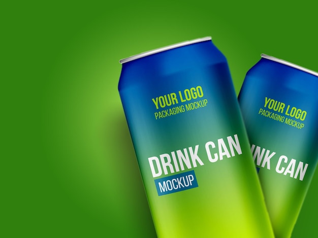 Metal drink can mockups