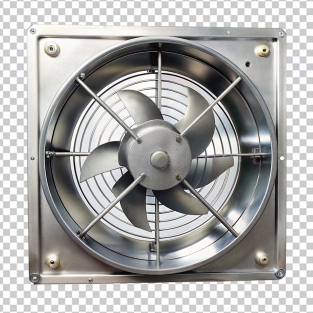 PSD metal exhaust fan isolated on transparent background