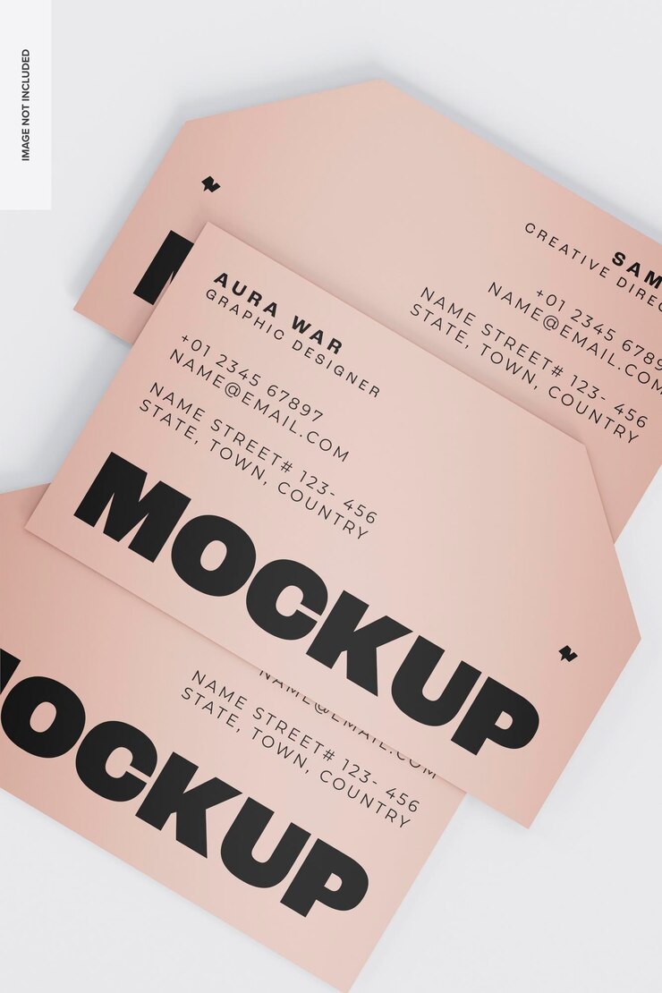 Premium psd metal finish presentation card mockup