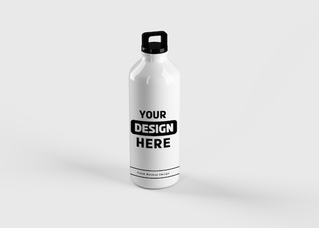 Metal Flask Bottle Mockup