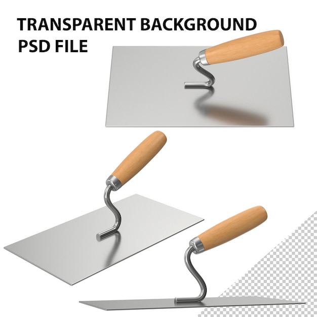 PSD metal float with wooden handle png