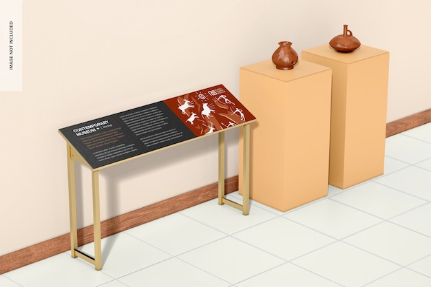 Metal floor displays mockup