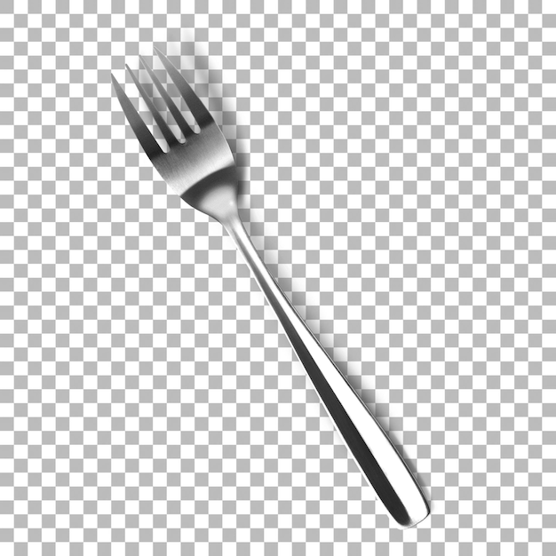 PSD metal fork from top up view